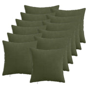 Federa 12 pcs HEERLEN Verde 50 x 50 cm corduroy 910905