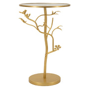 Amasya, Tavolino da Salotto Forma Rotondo, 38x38x60h cm oro