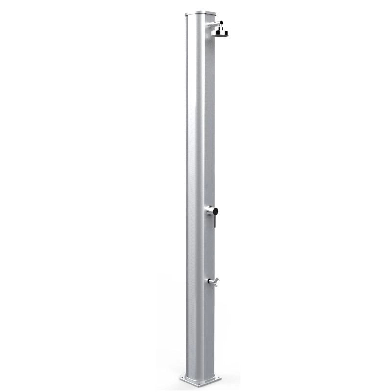 Doccia Solare Big Jolly 40 Litri In Alluminio Con Lavapiedi Colore Inox Paint Cv-A320/9007