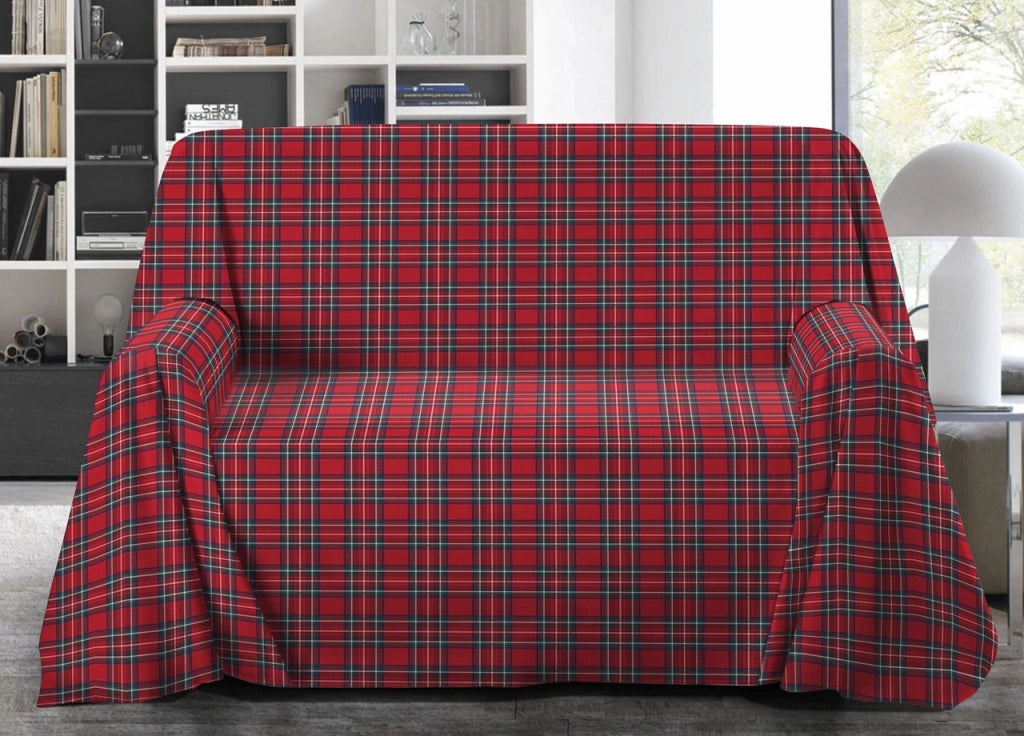 Telo Arredo Copritutto Multiuso Salvadivano In 100% Cotone Scozzese Kilt - Singolo - Kilt