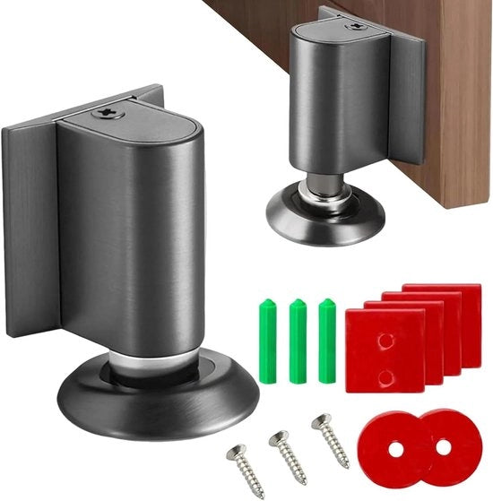 Stopper magnetico per porte - Bloccatore per pavimento - Interruttore per porte - 20x11x11 cm - Materiale in acciaio inossidabile - Attributo singolo