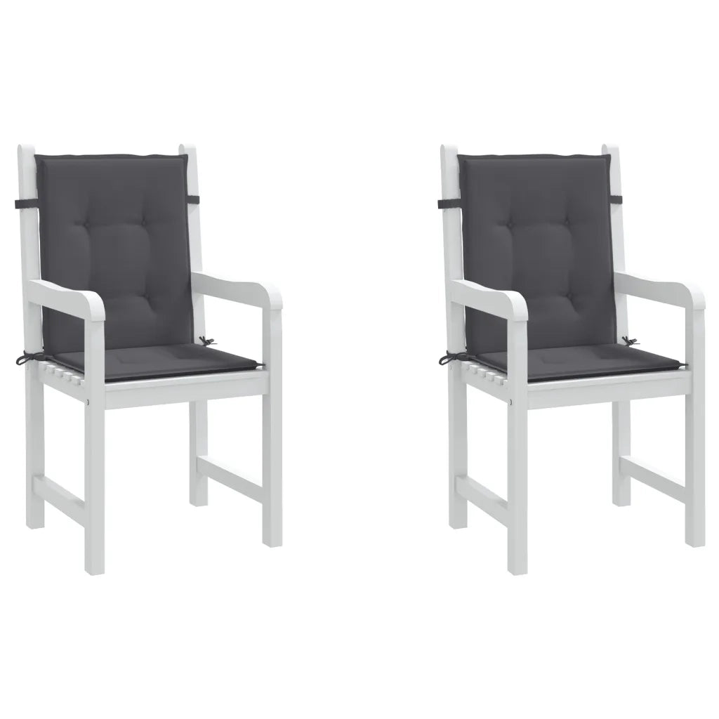 Cuscini per Sedia 2 pz Antracite Tessuto Oxford 47548
