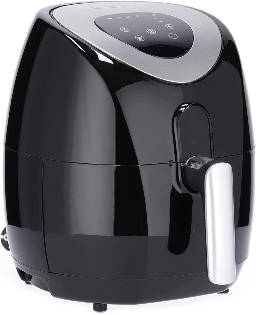 Severin fr 2430 friggitrice ad aria calda 1500w, friggitrice ad aria cestello da 3.2 l, 6 programmi automatici senza olio, friggitrice ad aria elettrica con display touch lcd, nero