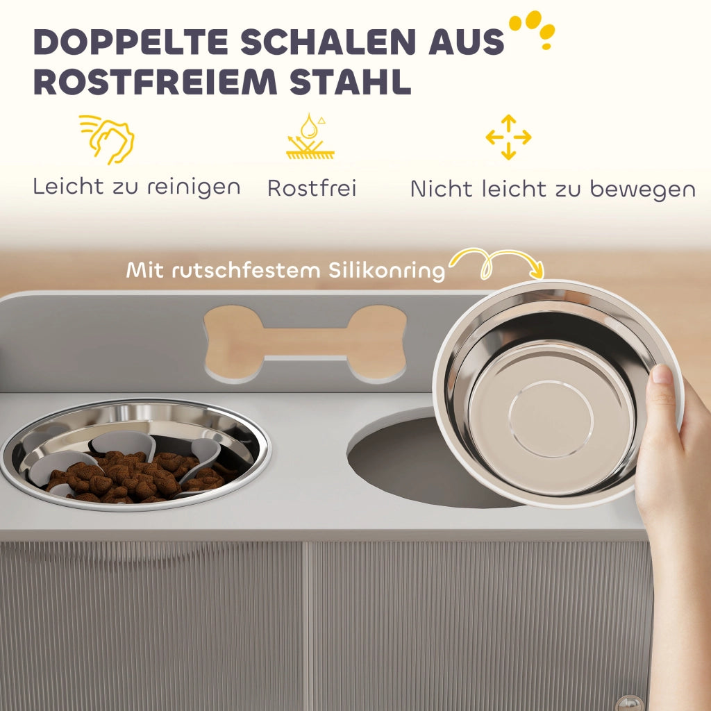 Scarpiera con dispenser e ripostiglio ¨C zephmum ¨C grigio 88x45x120