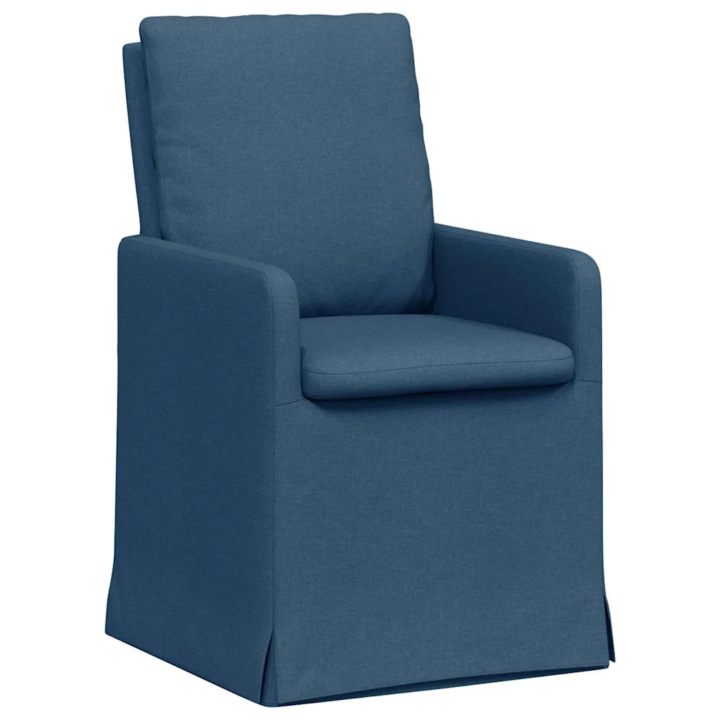 Sedie da pranzo 2 pcs Blu 57 x 67 x 98 cm Tessuto