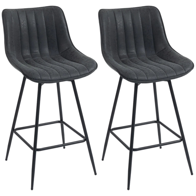 SGABELLO Set da 2 pezzi girevole Nero con schienale