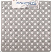 Trade Shop - Tappeto Tappetino Doccia Antiscivolo Quadrato 50x54cm Vasca Bagno 54049 Grigio -