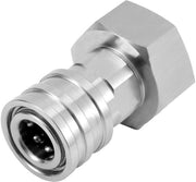 Adattatore per tubo idraulico per giardino - pompa ad alta pressione - connessione - finitura argentata - rapida connessione - ideale per lavare l'auto - 1/4 pollici connessione rapida