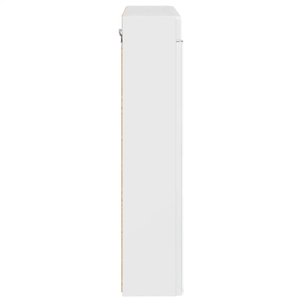 Mobiletto per specchio da bagno con porta TULUM Bianco Lucido