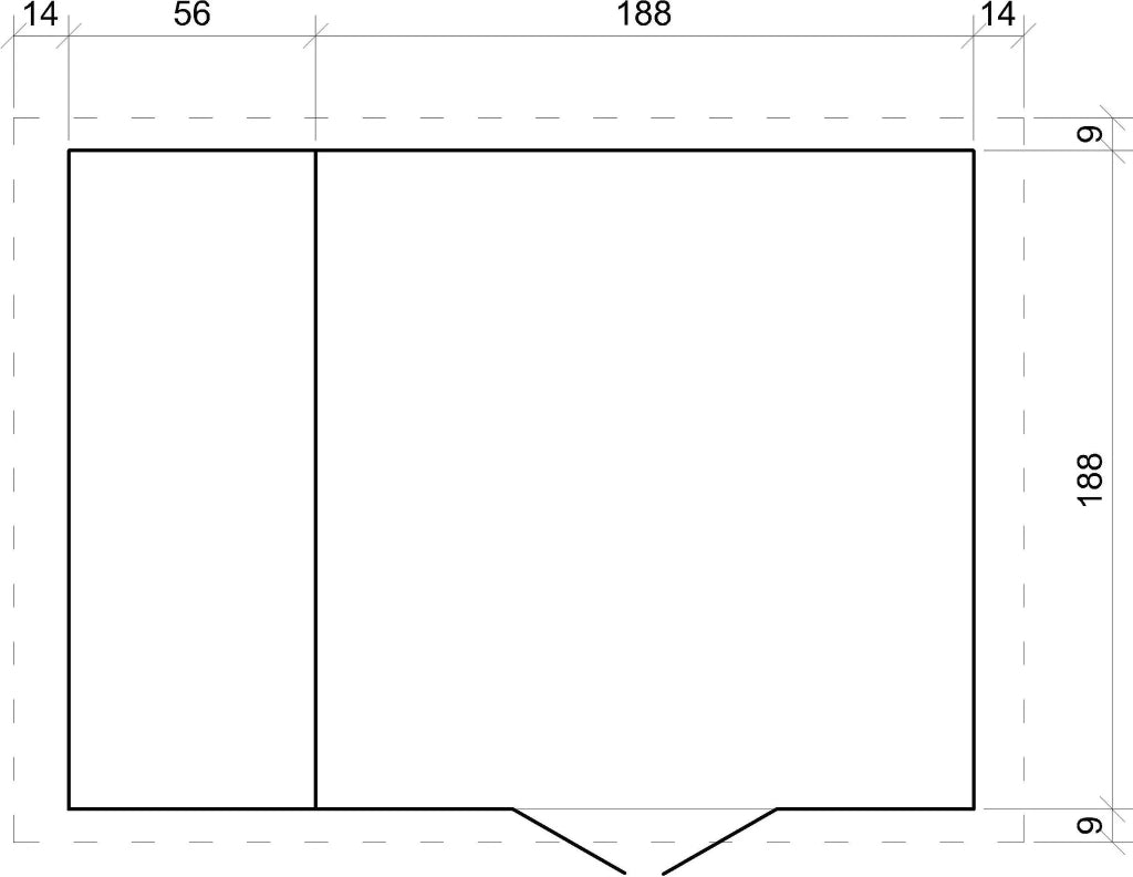 Casetta da Giardino in Legno con Legnaia da Esterno - 3,53 m2 + 0,97 m2 - TIMBELA M386C+M386G
