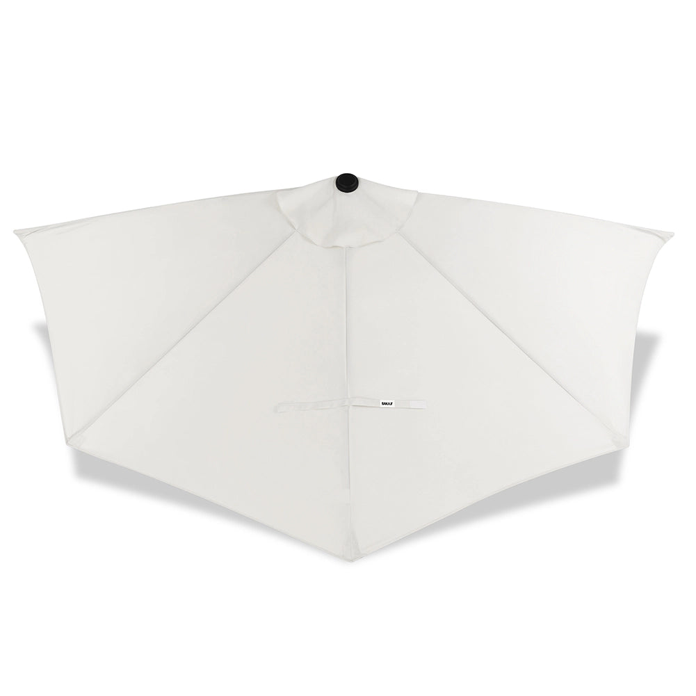Ombrellone Mezzaluna a Parete da Giardino Parasole a Muro Esterno Beige 270 cm