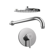 Set doccia cromato - Miscelatore incasso Virna con braccio e soffione 20 cm