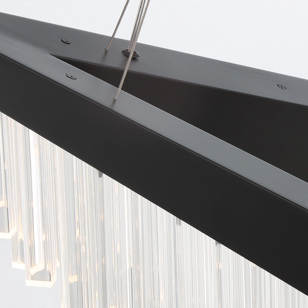 Lampadario glamour nero a V LED 40W Vivien Quintiesse