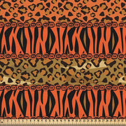 Stoffa afro per metro, pelle di leopardo ghepardo, tessuti di alta qualità accessori per la casa, 5 m (148x500 cm), arancione ambra sepia