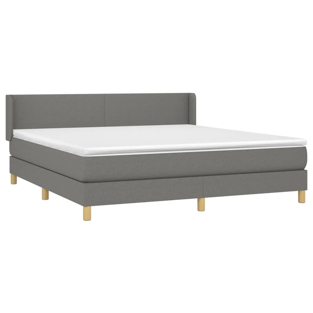 Giroletto a Molle con Materasso Grigio Scuro 180x200 cm Tessutocod mxl 122307