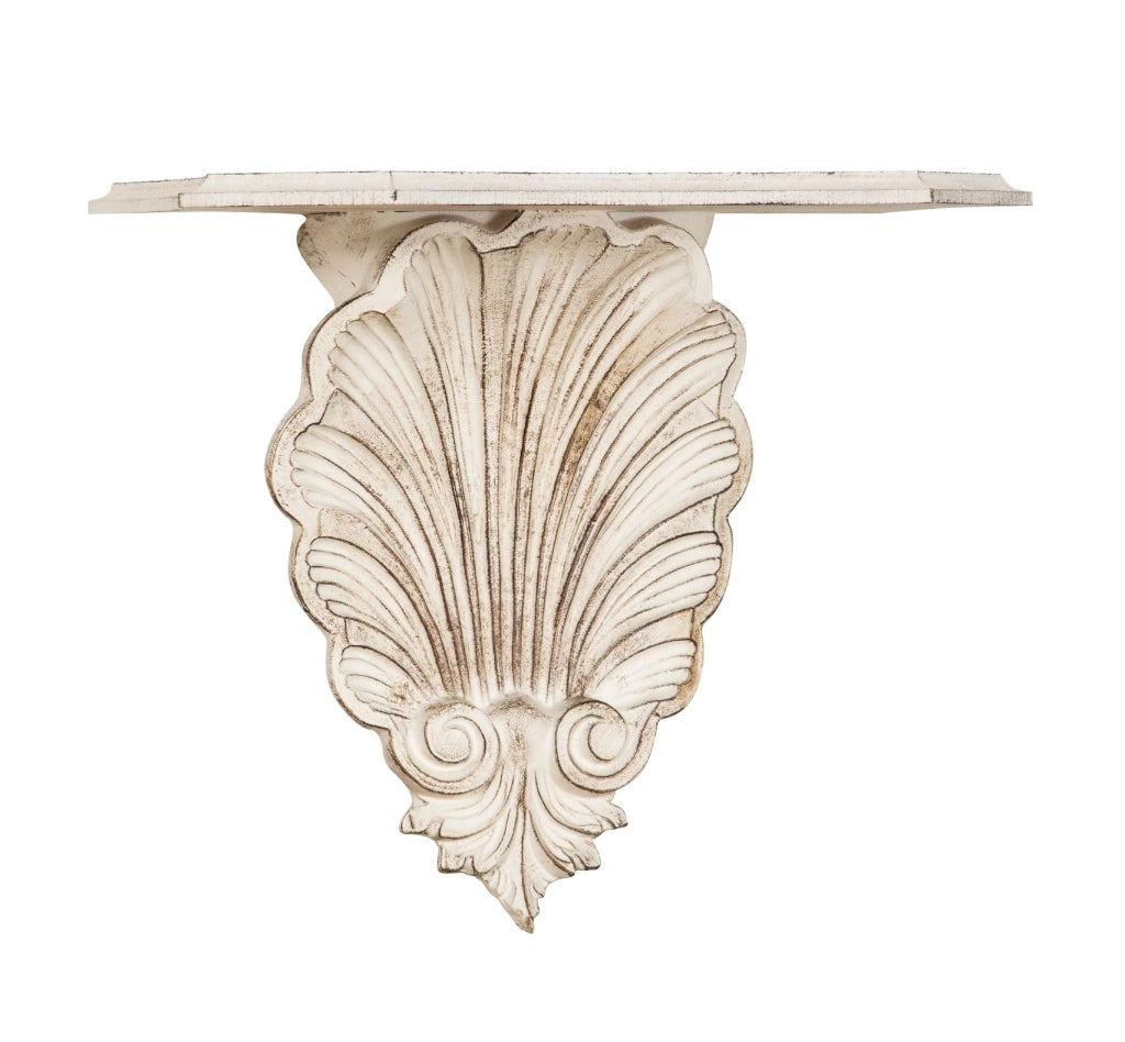 Biscottini MENSOLA A MURO IN LEGNO FINITURA BIANCO ANTICATO L39XPR24XH37 cm Made in Italy
