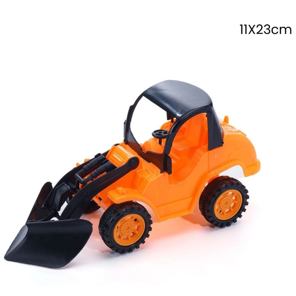 Trade Shop - Trattore Con Pala Scavatrice Arancione 11x23cm Giocattolo Per Bambini In Plastica 258286 -
