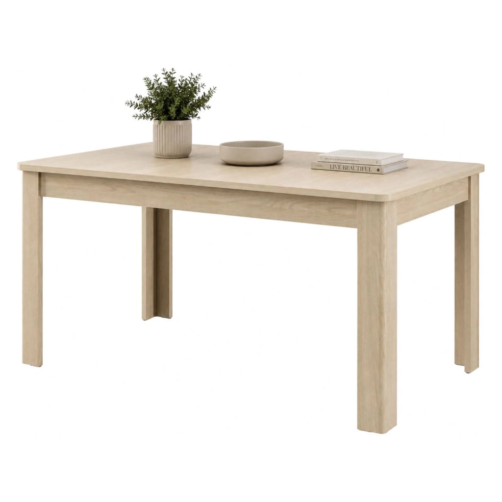 Olgiate, Tavolo Fisso 8 Posti, 160x91x77h cm Marrone Rovere