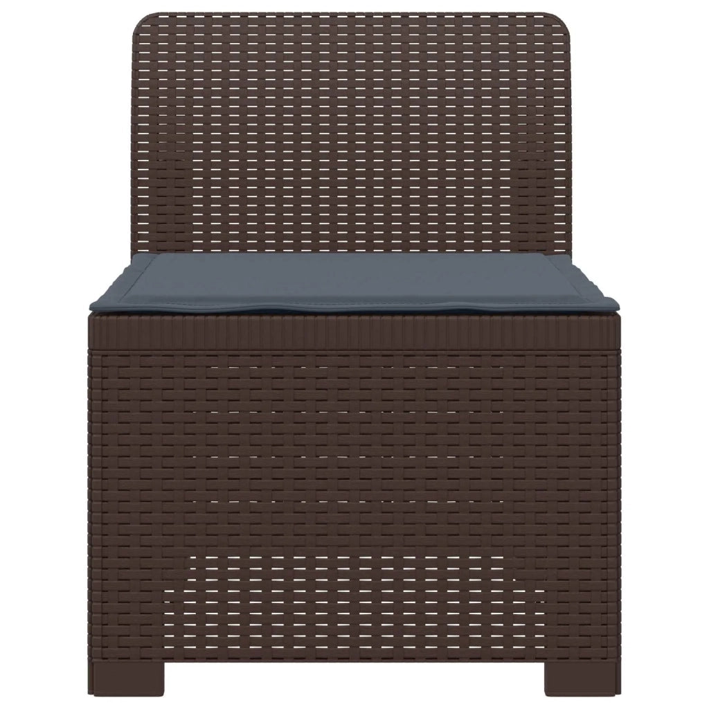 Divano da esterno-Divano da Giardino a 1 Posto con Cuscino Aspetto Rattan PP 679666