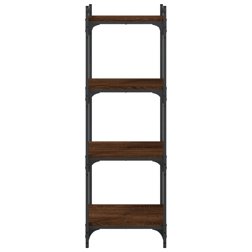 Libreria 4 Ripiani Rovere Marrone 40x30x120cm Legno Multistrato 837636
