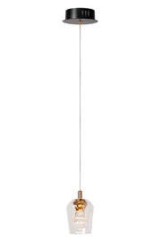 Lampada sospensione BERLIANE LED 4W vetro oro nero Lucide