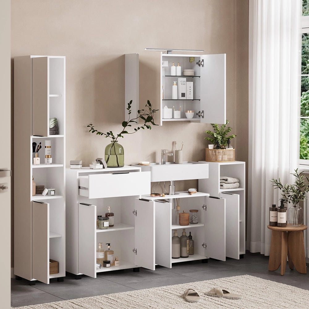 Vicco Set di mobili da bagno Bianco 5 parti