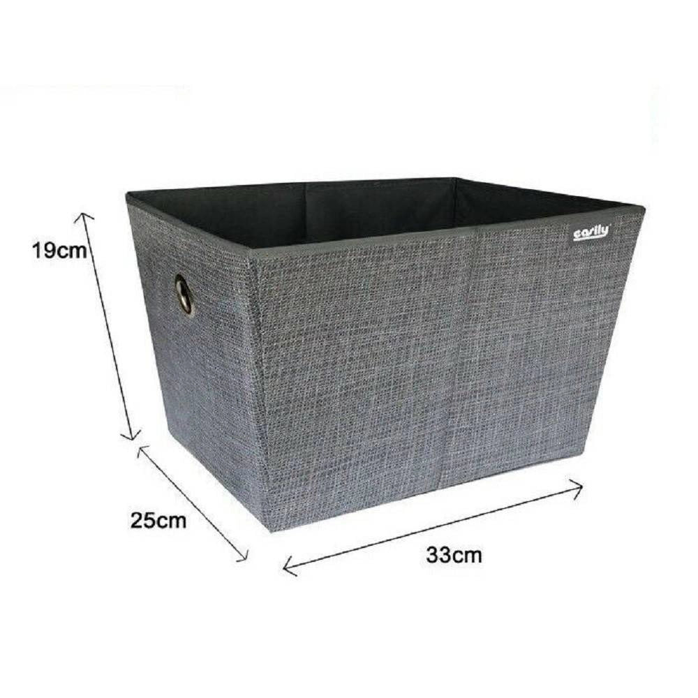 Trade Shop - Box Scatola Salvaspazio Portatutto Contenitore Armadi Organizer 25x33x19cm 69725 -