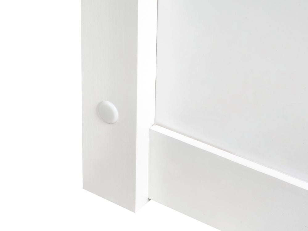 Letto matrimoniale in legno di pino con contenitore bianco con rete sollevabile 140 x 200 cm