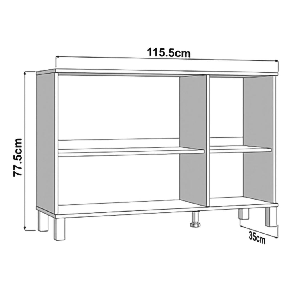 Madia Uyuni, Credenza un Cassetto, 116x35x78h cm Marrone Rovere Nodi
