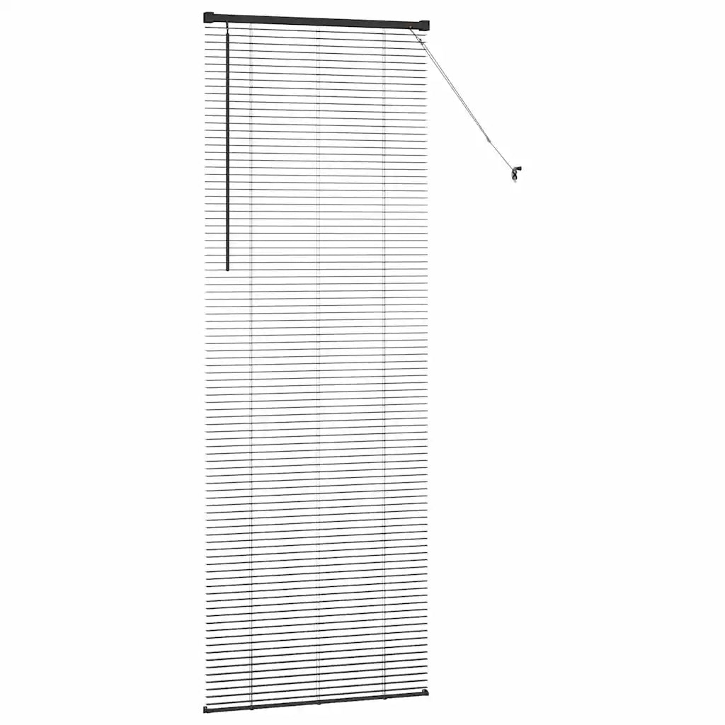 vidaXL Tenda per Finestra con tende Nero Alluminio