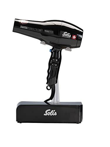 Solis 96812 Swiss Perfection 360 Asciugacapelli 2300 W Tecnologia IonicPRO Cavo 360° 3 Temperature 2 Velocita' Beccuccio per Styling incluso colore Nero
