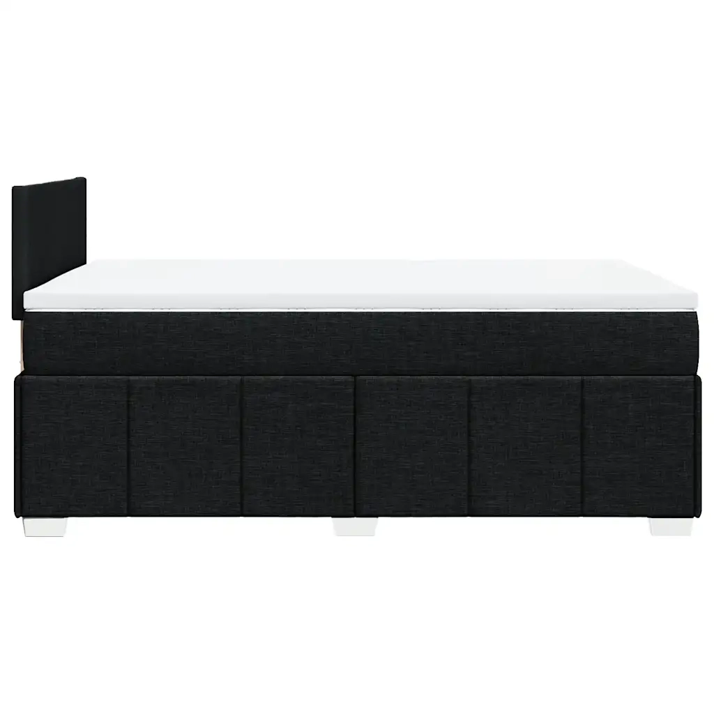 Giroletto a Molle con Materasso Nero 120x200 cm in Tessuto 3287030