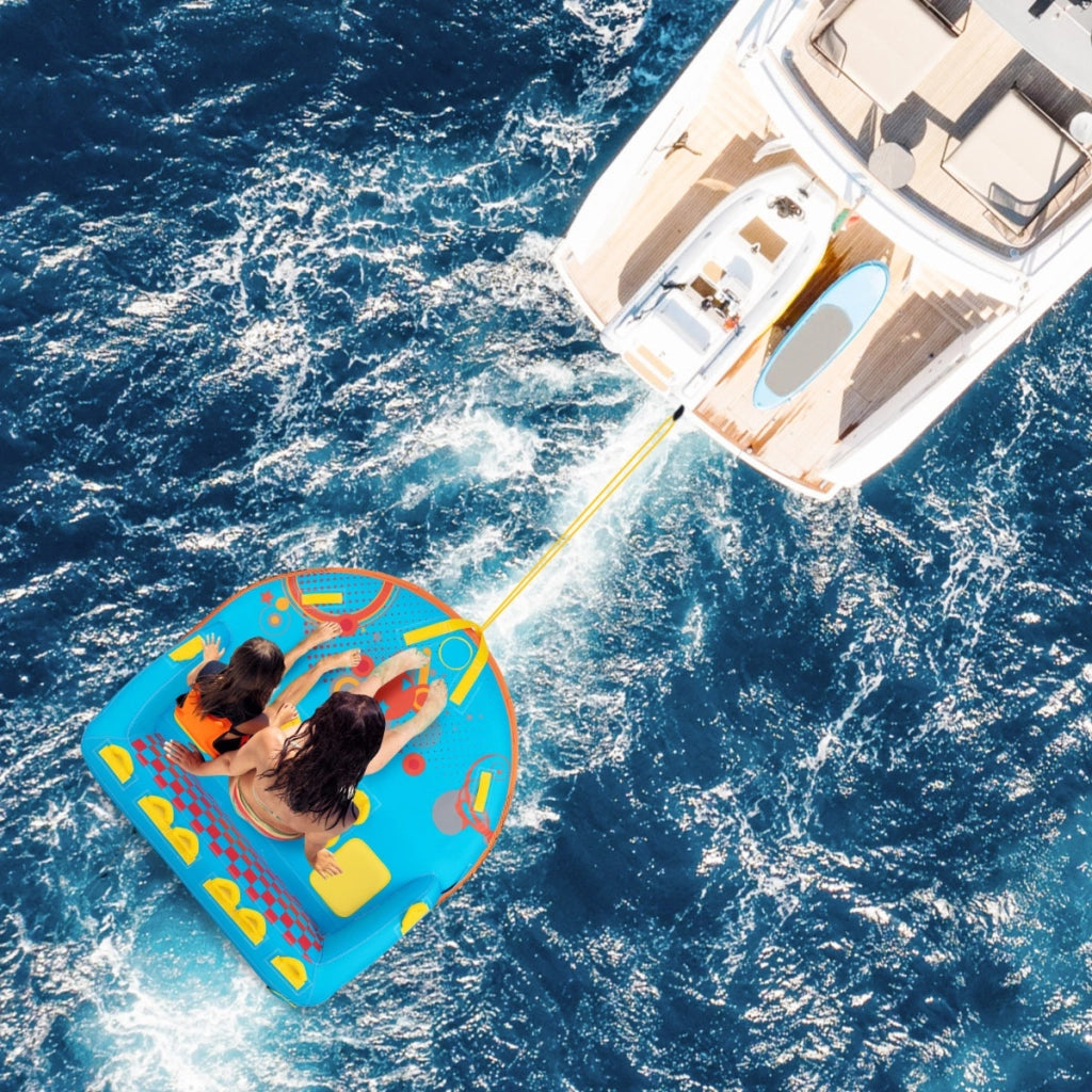 Tube trainabile per barche 3 posti, Trainabili sportivi per acqua con copertura punti di traino anteriore e posteriore-Sport acquatici