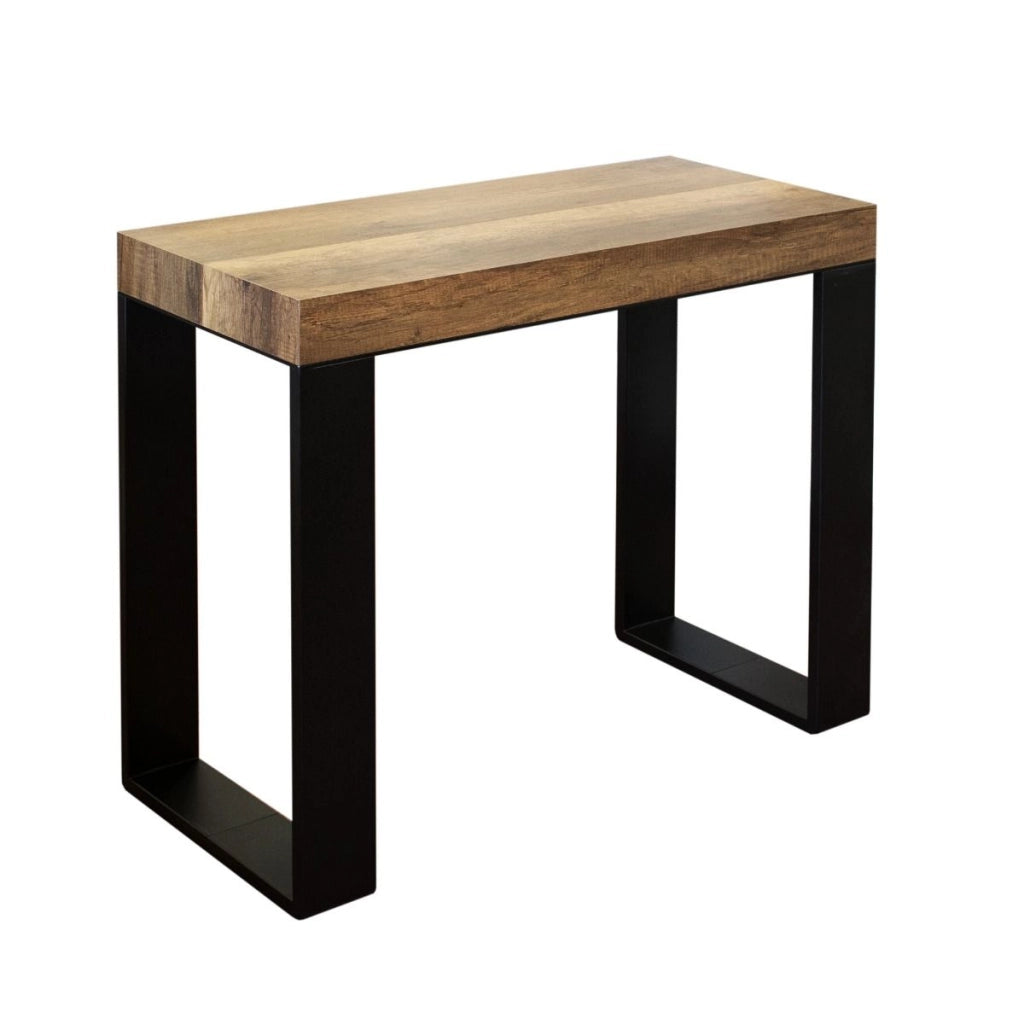 Consolle allungabile 90x40/196 cm Tekno Small Noce telaio Antracite