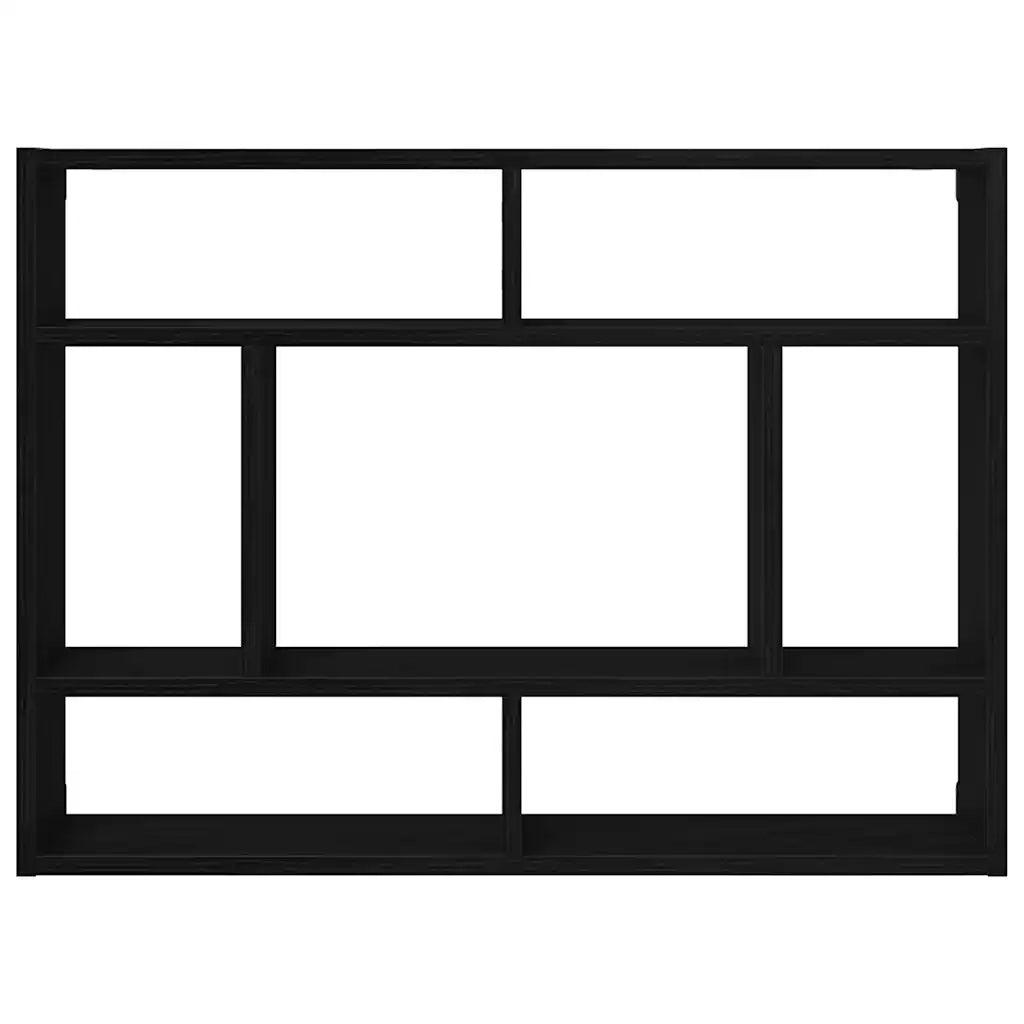 Mensola da parete in rovere nero 75x16x55 cm in legno ingegnerizzato 862047