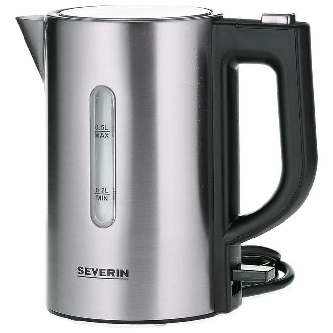 Severin 3646 bollitore elettrico 0,5 L 1000 W Nero, Acciaio inossidabile