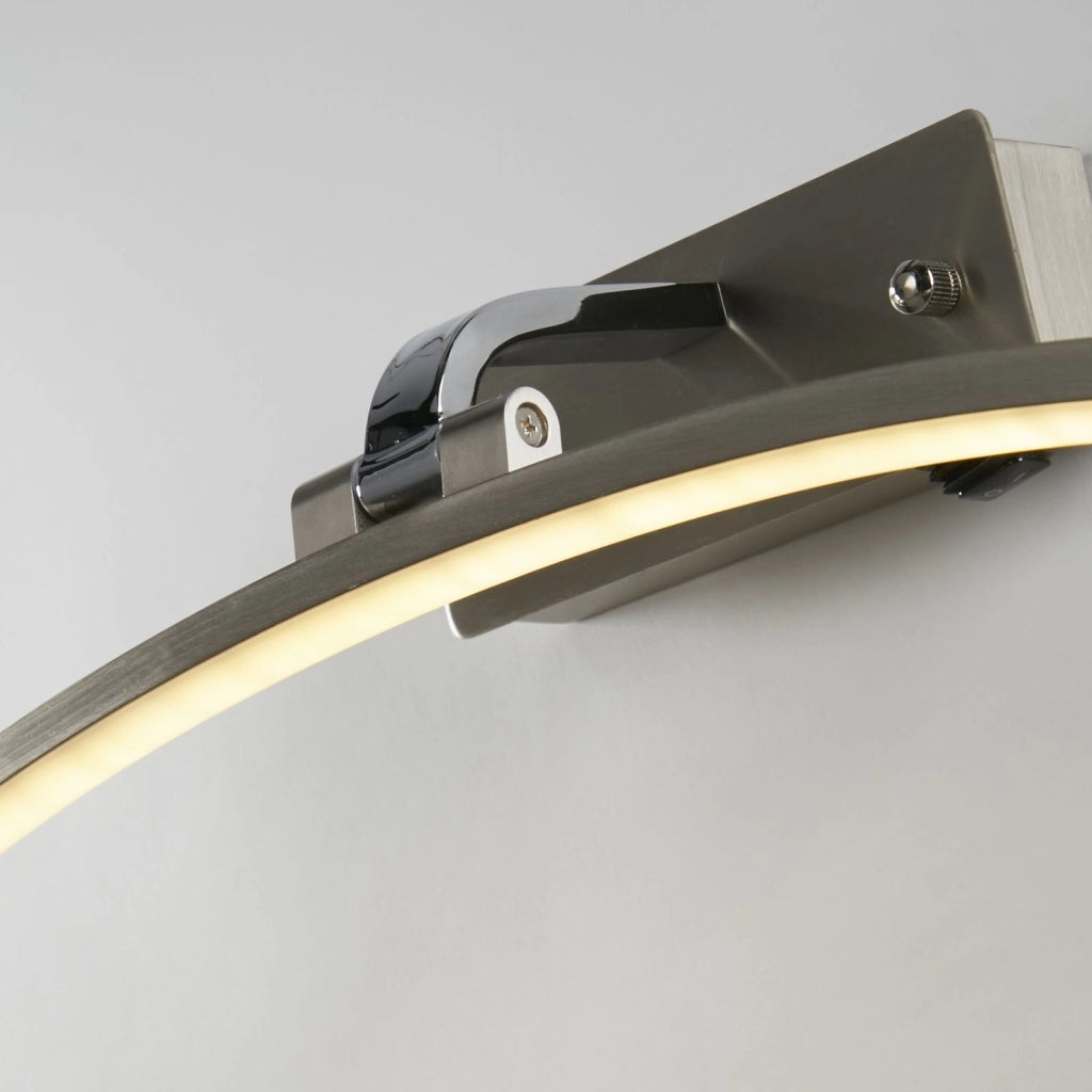 Santorini Picture Light - Argento satinato e cromo lucido