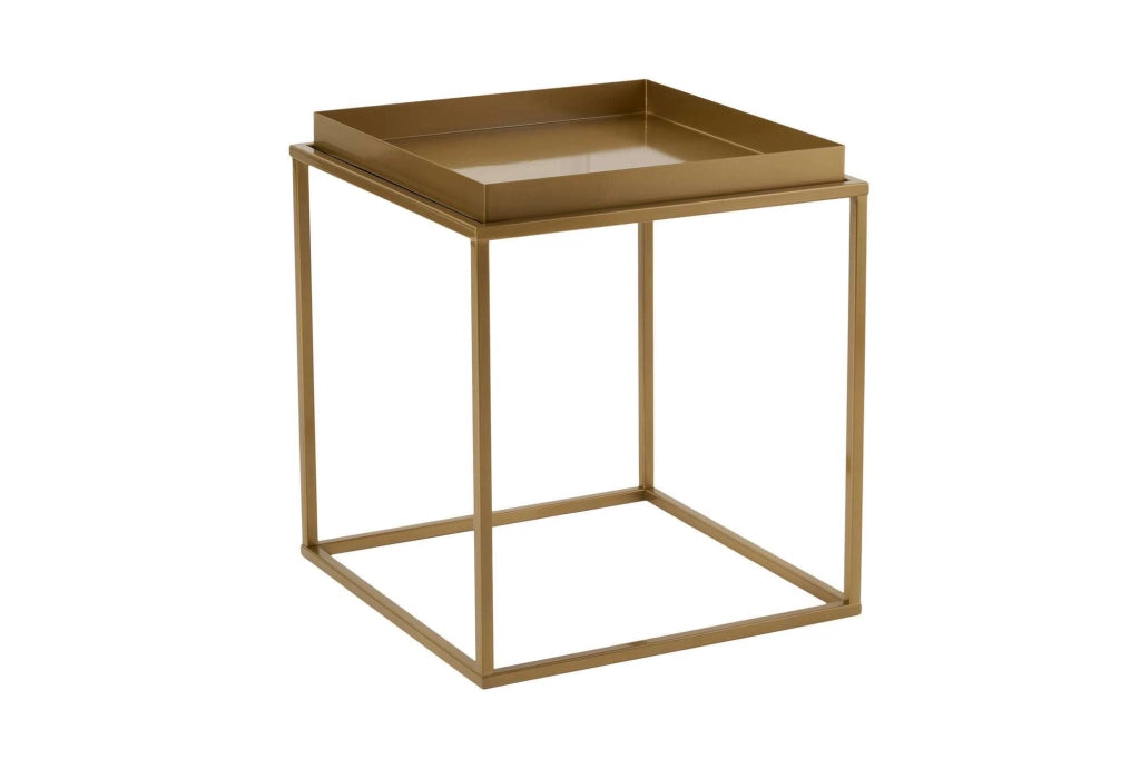 Tavolino in metallo "Koala" 45 x 45 x 52 cm - Oro
