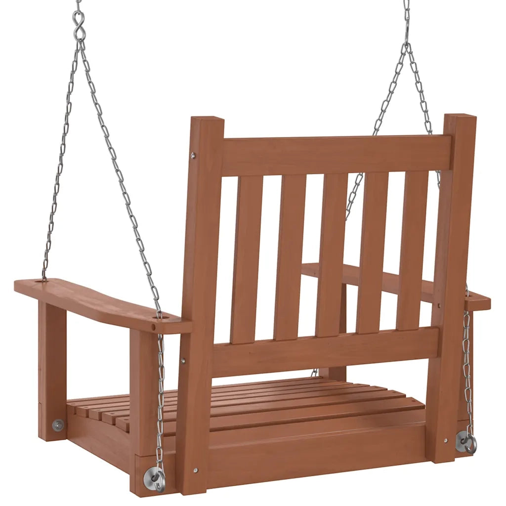 Dondolo da Giardino Catene in Metallo Marrone in Legno di Abete 4008975