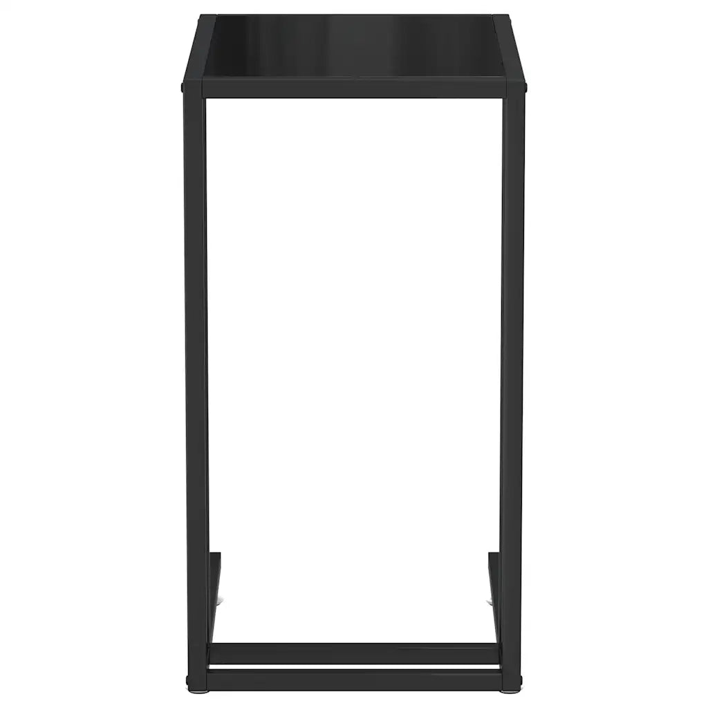 Tavolino | Tavolo laterale per Computer Nero 50x35x65 cm in Vetro Temperato