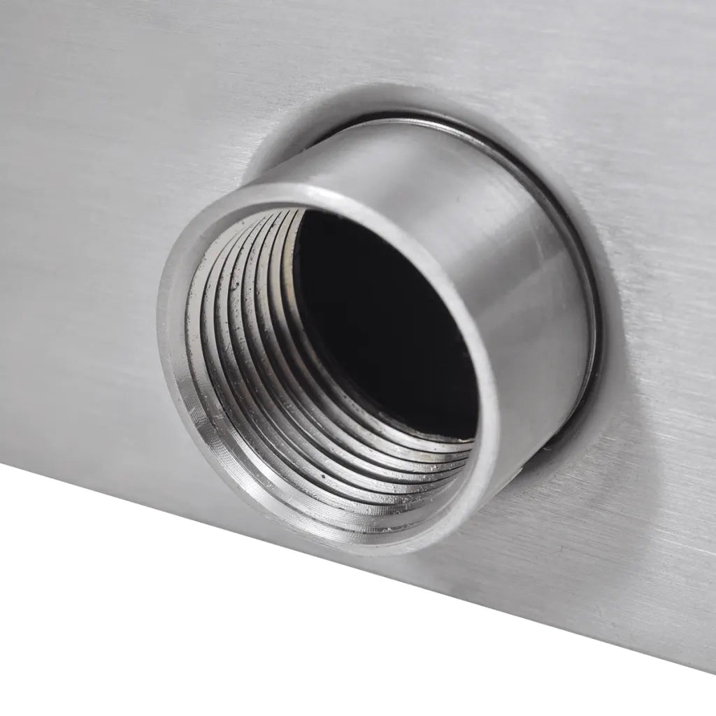 Cascata per Laghetto Rettangolare con LED in Acciaio Inox 90 cm 41674