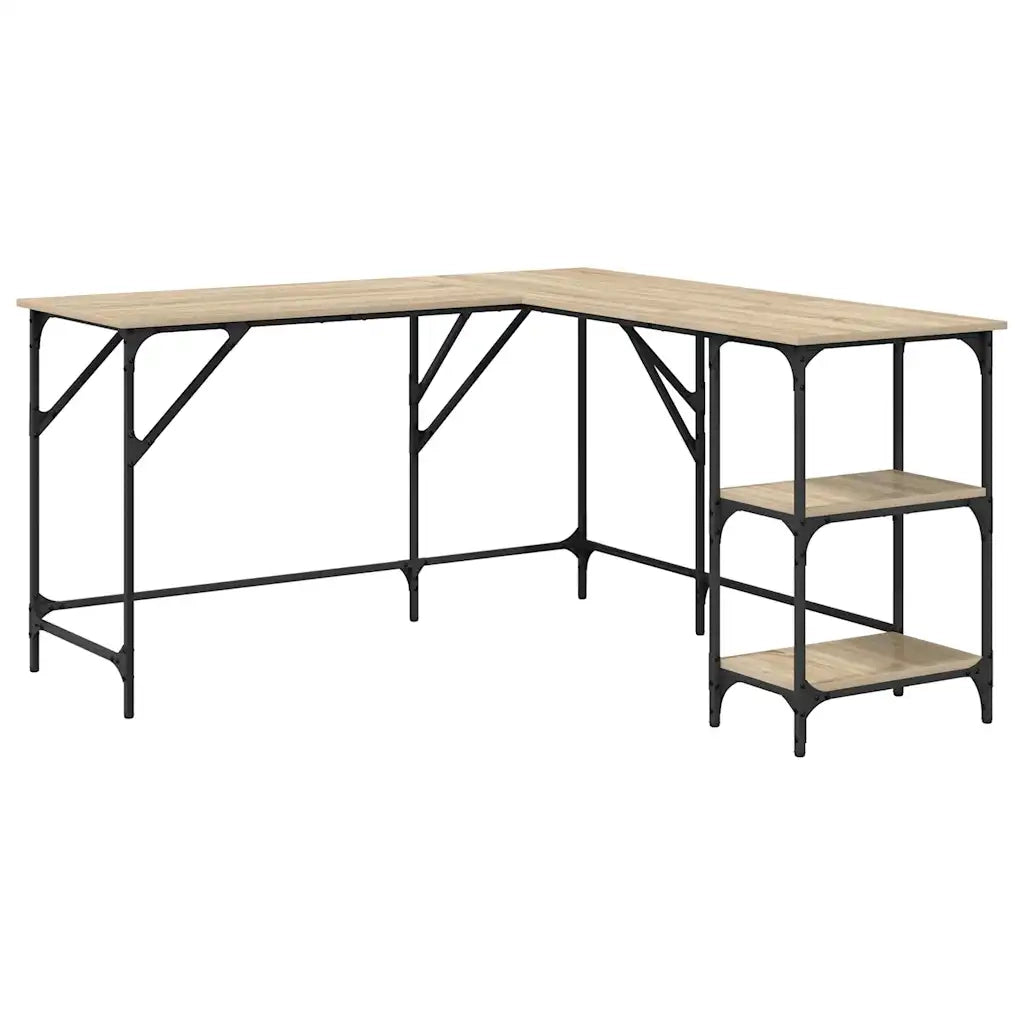 Scrivania Rovere Sonoma 139x139x75 cm in Legno Multistrato 837588
