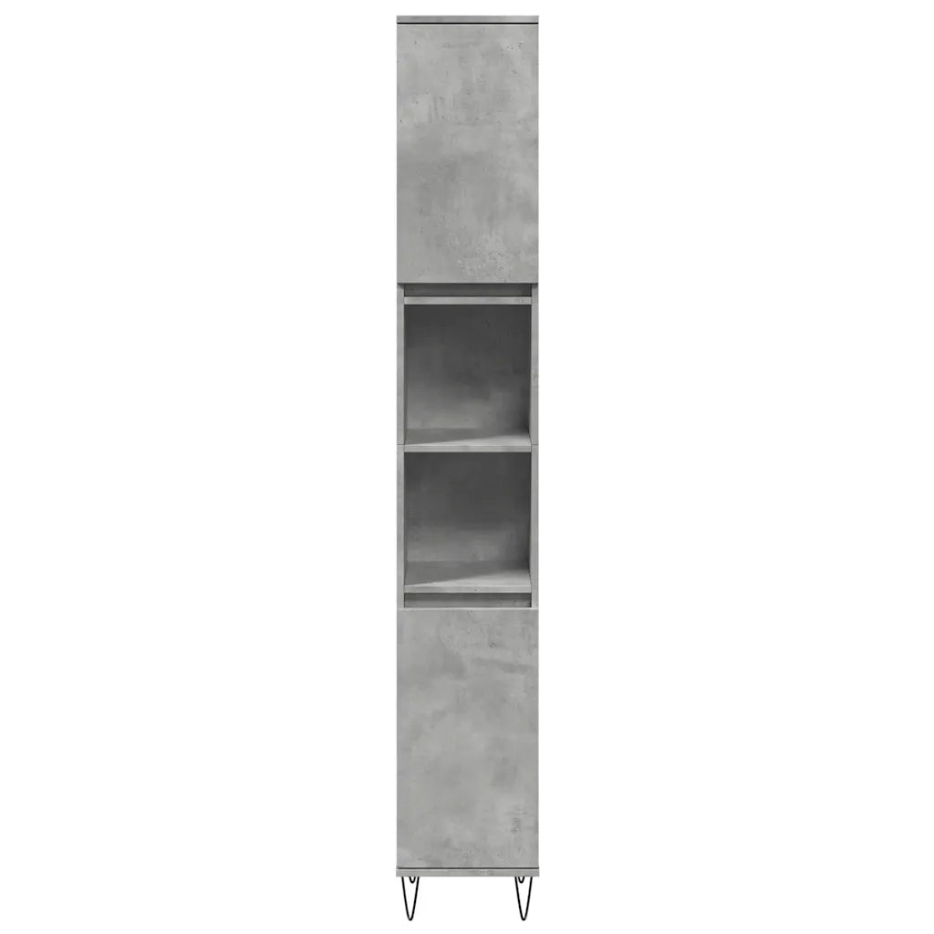 vidaXL Set Mobili da Bagno 3 pz Grigio Cemento in Legno Multistrato