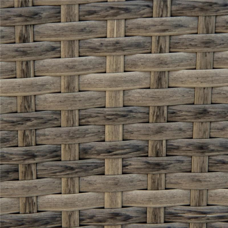 SEDIA DA GIARDINO ADIRONRACK CON BRACCIOLI, IN RATTAN E ACCIAIO, 65X86X90 CM, MARRONE E BLU