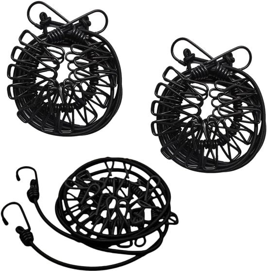 3 pezzi di corda da asciugare per viaggio - Corda da asciugare trasportabile per campeggio - Corda da asciugare retrattile per uso interno ed esterno - Nero

Specifiche tecniche: 
- Lunghezza: 
- Materiale: 
- Peso: