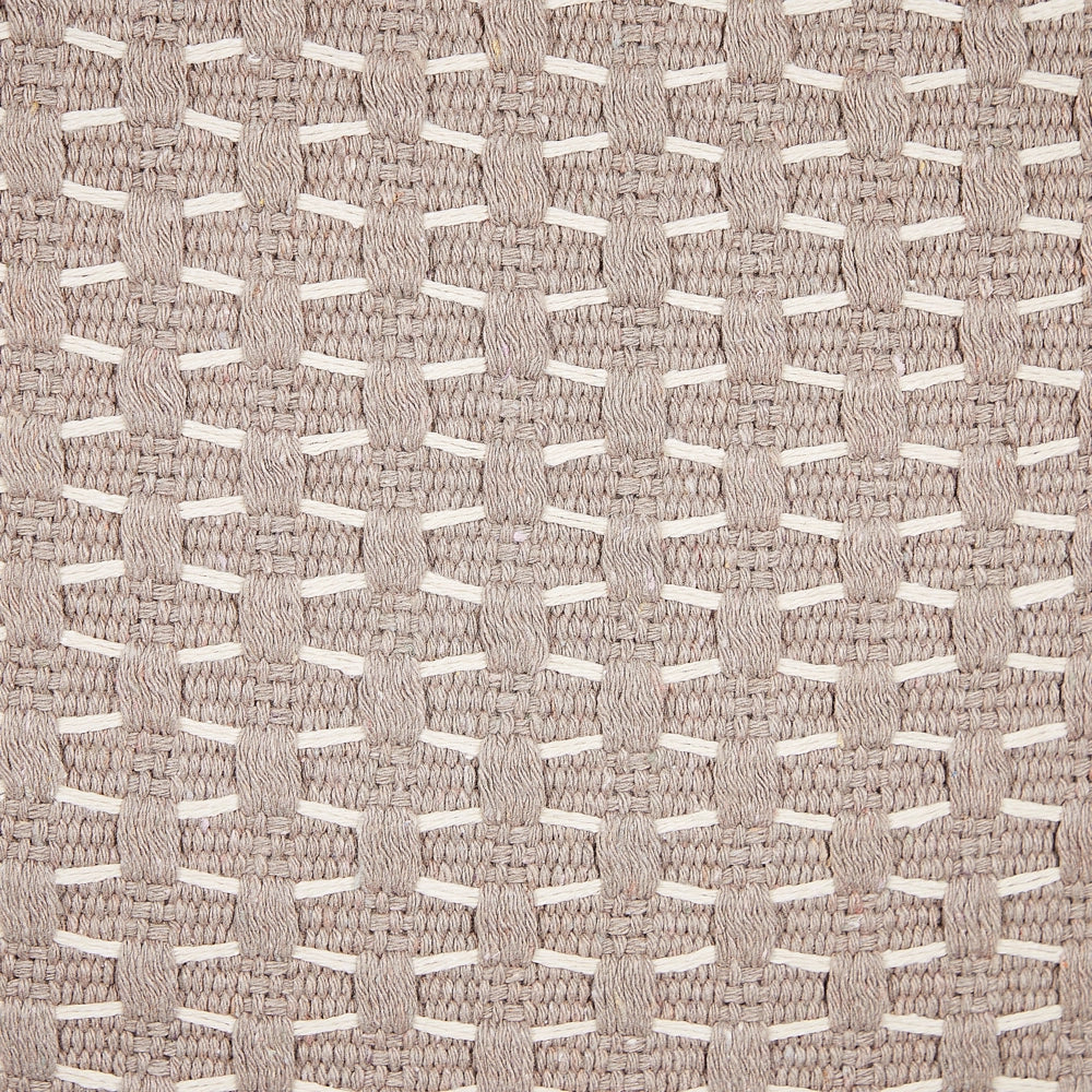 Set di 2 cuscini in poliestere tortora 42 x 42 cm con nappe imbottitura soggiorno camera da letto
