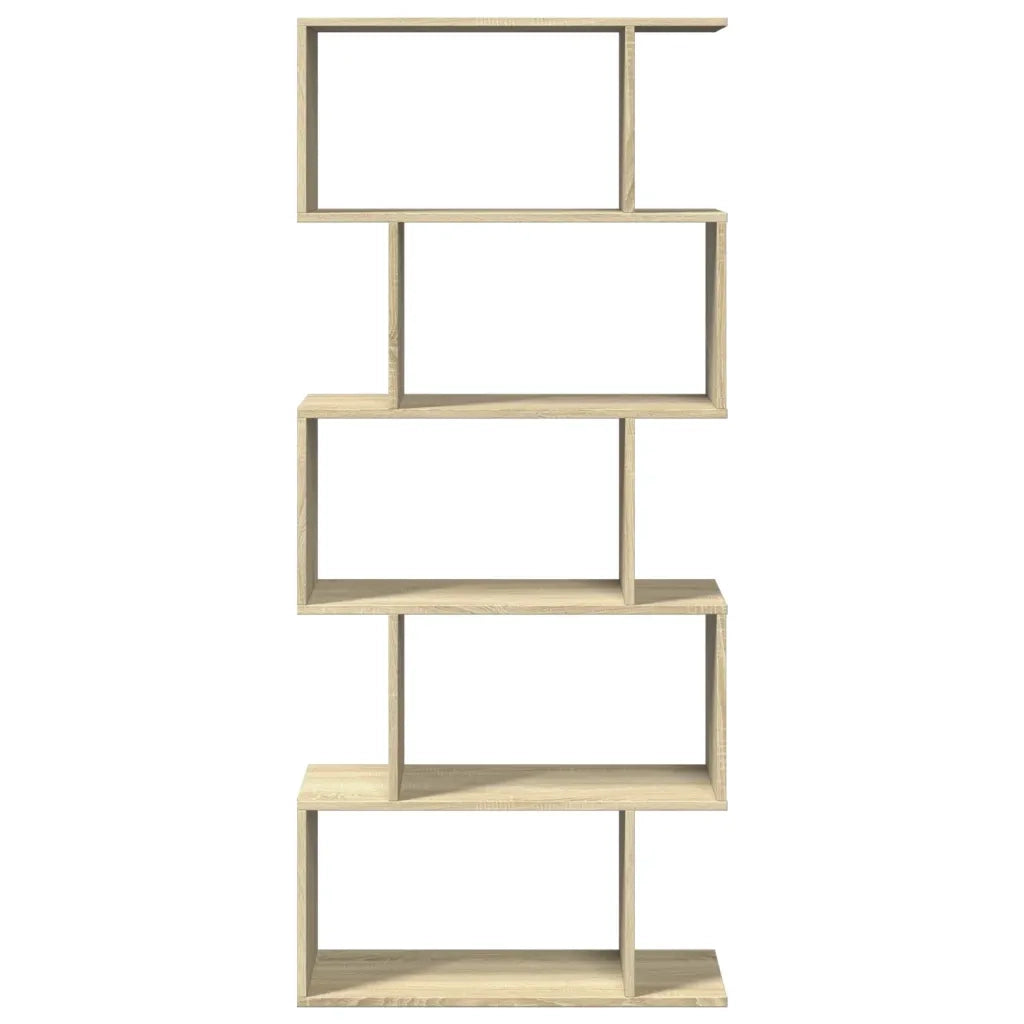 Libreria Divisorio 5 Ripiani-Scaffale per Libri-Mobile di Stoccaggio Sonoma 70x24x161 cm in Truciolato
