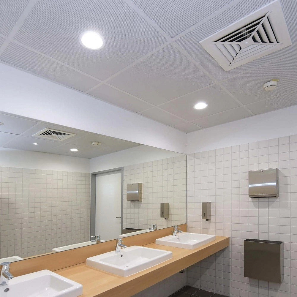 Trade Shop - Plafoniera Tonda Incasso 10cm Faretto Led 7w Moderno Pannello Luce Calda Soffitto -