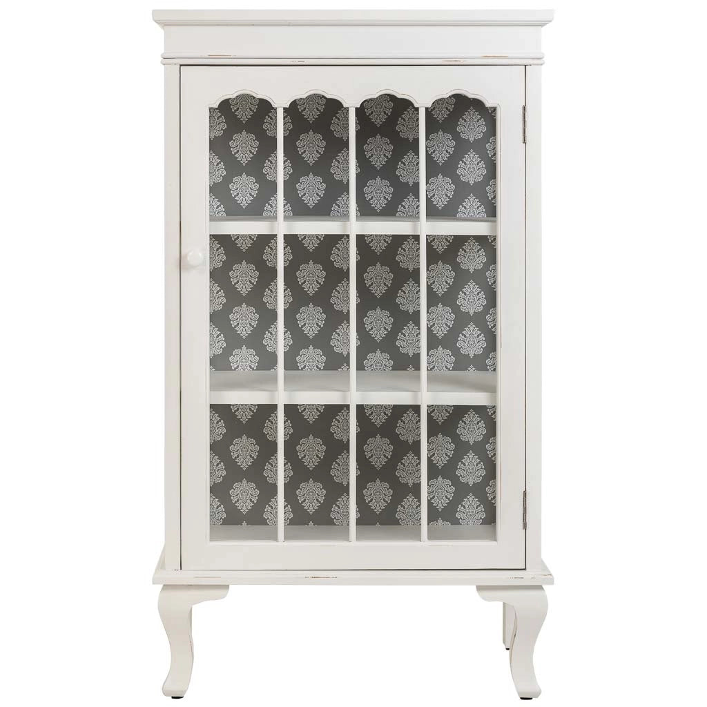 Vetrina in legno bianco 60,5x40,5x114,5h