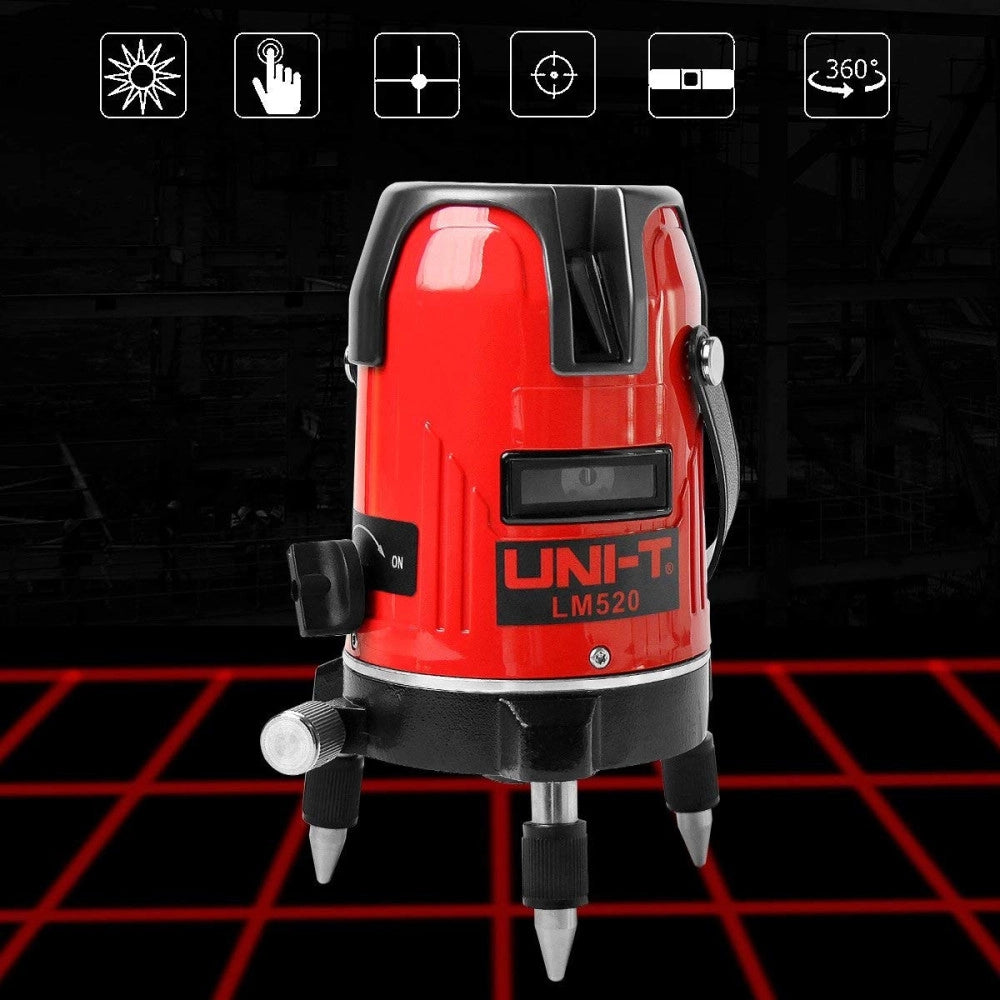 Trade Shop - Livella Laser Tracciatore Autolivellante 360º Rotazione Bolla Digitale 2 Linee -
